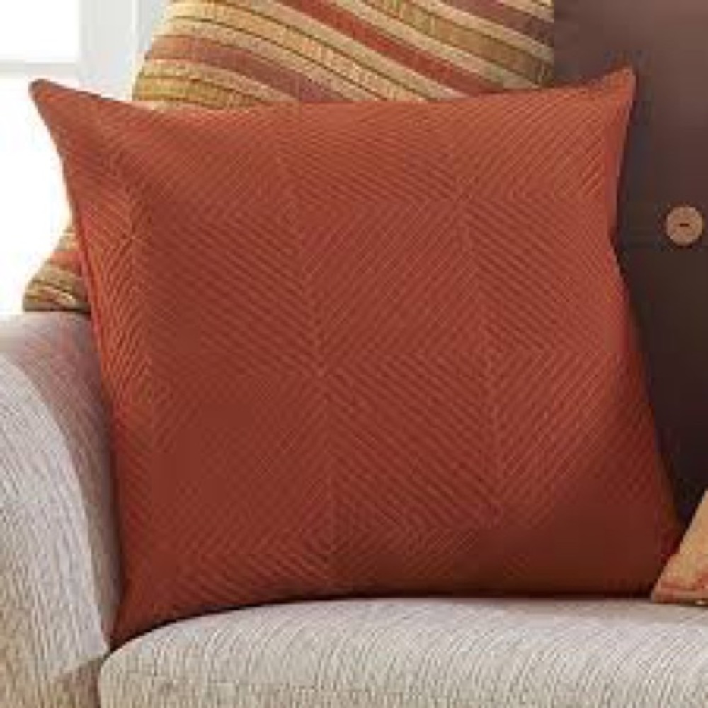 Burnt Orange, Quilted, Pillow Cover
